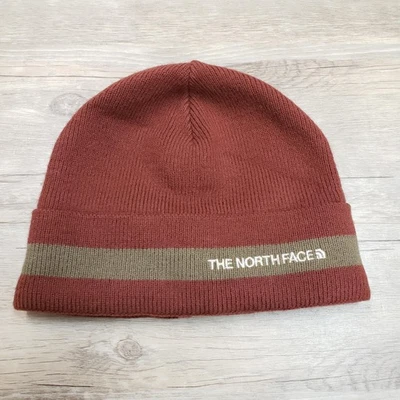 Chapéu The North Face gorro tamanho único marrom verde inverno malha forrado de lã masculino - Imagem 1 de 4