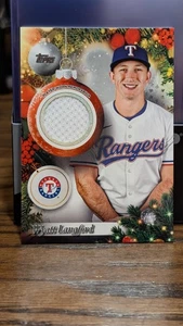 2025 Topps Holiday Wyatt Langford Player-Worn Relic! - Bild 1 von 2