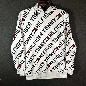 Tommy Hilfiger Youth Boys Sweatshirt Hoodie XL, Red/White/Blue, Pockets - Picture 1 of 7