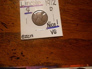 1912D Lincoln Cent VG NICE!!!!!! Better Date!!!!!! - Picture 1 of 4
