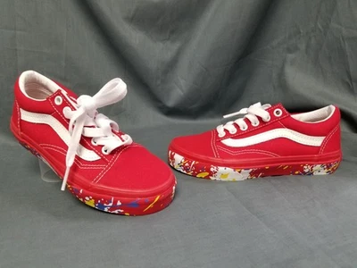 Zapatillas Vans Old Skool Lona Rojo Blanco Talla 13 Niños ¡NUEVAS EN CAJA! Foto 1 de 4
