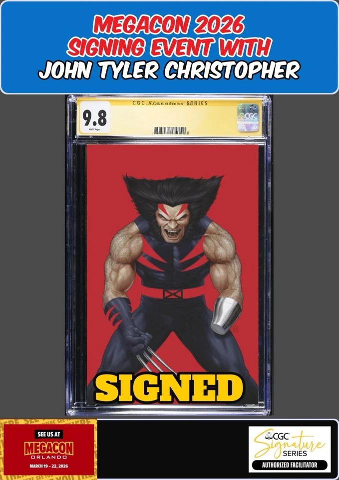 X-MEN OF APOCALYPSE #1 CGC 9.8 JOHN TYLER CHRISTOPHER SIGNED MEGACON PRESALE - Image 1 of 1