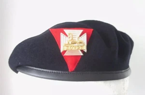 RGBW REGIMENT VETERAN DARK NAVY BERET & CAP BADGE, BACK BADGE + BACKING - Picture 1 of 4