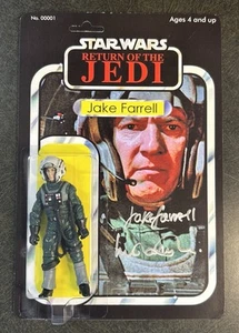 MICHAEL DREW Signed Jake Farrell Star Wars Autograph Custom ROTJ Figure RARE - Picture 1 of 7