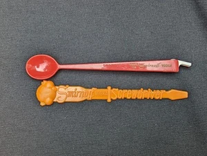 Vintage WHISTLE For SMIRNOFF Vodka SCREWDRIVER Swizzle Sticks Spoon - Picture 1 of 3