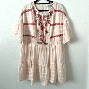 Vestido Anthropologie Ranna Gill Talla XL Lecce Floral Bordado Boho Festival - Imagen 1 de 14