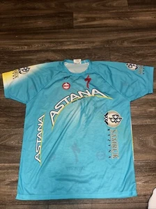 Camiseta Moa Tech para hombre talla 5 mediana Astana Pro Cycling Team verde azulado #QQ - Imagen 1 de 4