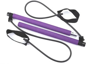 Pilates Bar Kit,Fascia di Resistenza Esercizio Yoga Portatile Pilates Stick Muscoli - Foto 1 di 8