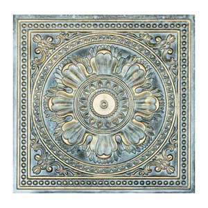 Vintage Pattern Tin ceiling Tiles Decorative 3D panels PL17 Bluish gold 10pcs - Picture 1 of 19