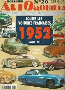 AUTOMOBILIA HS 20 TOUTES LES VOITURES FRANCAISES 1952 (SALON 1951) - Foto 1 di 2