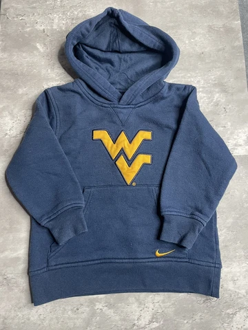 Vintage West Virginia Nike Kids Size 4 Blue Hoodie Sweater Jacket Pullover Youth Cover
