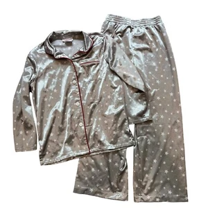 American Girl Silver Satin Stars Pajamas Set Small (6/7) - Picture 1 of 4