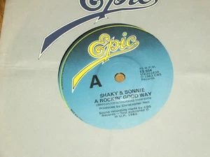 SHAKIN' STEVENS & BONNIE TYLER *OZ 7" 45 ' A ROCKIN' GOOD WAY ' 1983 EXC - Picture 1 of 2