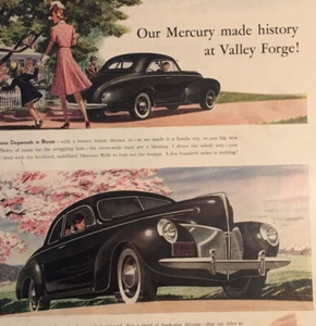 Authentic Vintage Mercury Car Advertisement Backed Ready To Frame! Must-See - Picture 1 of 3