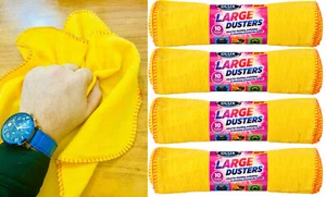 LARGE YELLOW DUSTERS 100% COTTON CLEANING CLOTHS SOFT POLISHING 30 x 37CM new - Picture 1 of 5