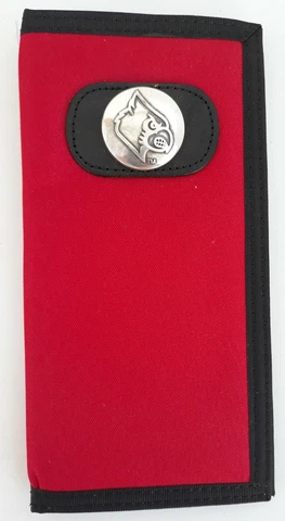 NCAA Louisville Cardinals Checkbook / CC / Cash Bi-fold Wallet   3 1/2" X 7" Cover
