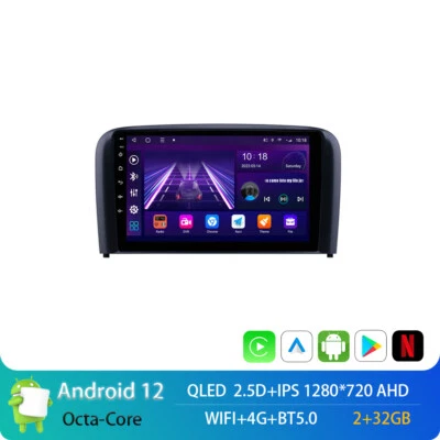 Radio estéreo de coche Android 12 9" para Volvo S80 2004~06 GPS NAVEGACIÓN Carplay DSP Carplay Foto 1 de 4