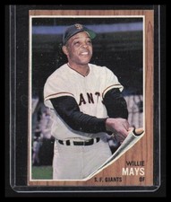 WILLIE MAYS 1962 Topps #300 San Francisco Giants (Initials on Back of Card)