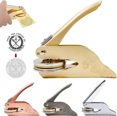 Logotipo personalizado estampado estampado acero estampado perfecto para bodas bibliotecas Foto 1 de 4