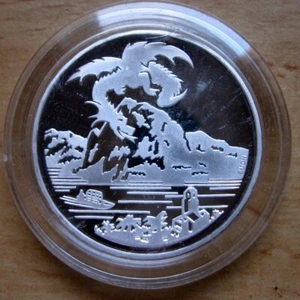 SWITZERLAND - 20 FRANCS 1996 PROOF KM# 77, MYTHOLOGICAL DRAGON OF BRENO - Picture 1 of 2