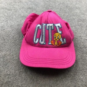 Vintage Looney Tunes Hat Cap Girls Pink Tweety Bird  Embroidered CUTE 90s - Picture 1 of 9