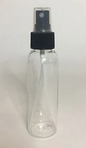 100 ml PET Klar Kunststoff Große Boston Flasche und Schwarz Zerstäuber Spray JEDE MENGE - Bild 1 von 1
