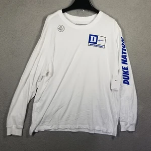 NWT Nike Duke Blue Devils Basketball Long Sleeve T-Shirt Mens Size XXL - Picture 1 of 10