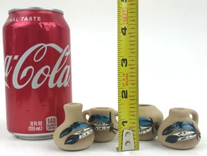 Jarrón de cerámica de arcilla estilo nativo americano miniatura de 1,5" jarras plumas casa de muñecas - Imagen 1 de 11