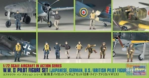 HAS35008 1:72 Hasegawa WWII Pilot Figure Set (Japanese, German US & British) - Picture 1 of 2