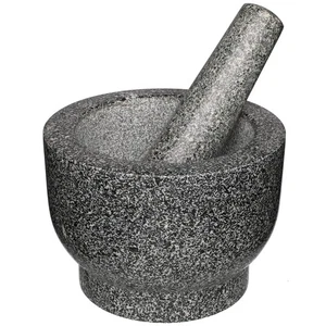 Mortero con mortero granito piedra porcelana cerámica mortero especias molino mármol - Imagen 1 de 3
