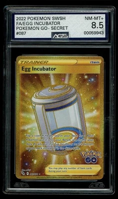 Egg Incubator – Full Art Secret Rare (Pokémon GO, 2022 Pokémon SWSH) – AGS 8.5 N - Image 1 of 2