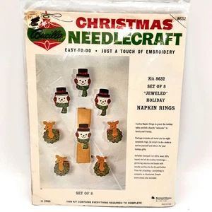Bucilla Schmuck Rentier & Schneemann Serviettenringe Handarbeitsset Weihnachten - Bild 1 von 5