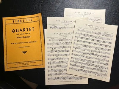 Sibelius String Quartet In D Minor Op 56 "Voces Intimae"  Violin, Viola, Cello - Image 1 of 4