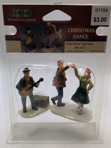 Vintage Lemax Village Collection Christmas Dance 91154 Figurines Set of 2 - Picture 1 of 11