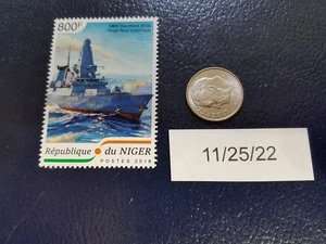 HMS Dauntless (D33) Royal British Navy 2018 Republique Du Niger Stamp - Picture 1 of 1