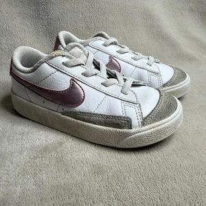 Nike Blazer Low 77 Toddler Shoes White Pink Glaze Size 10C - Picture 1 of 10