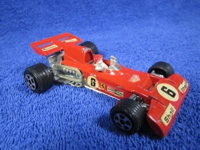 Vintage Ferrari 312 B2 Formula 1 Shell Firestone F1 Race Car Red Corgi Hong Kong - Image 1 of 4
