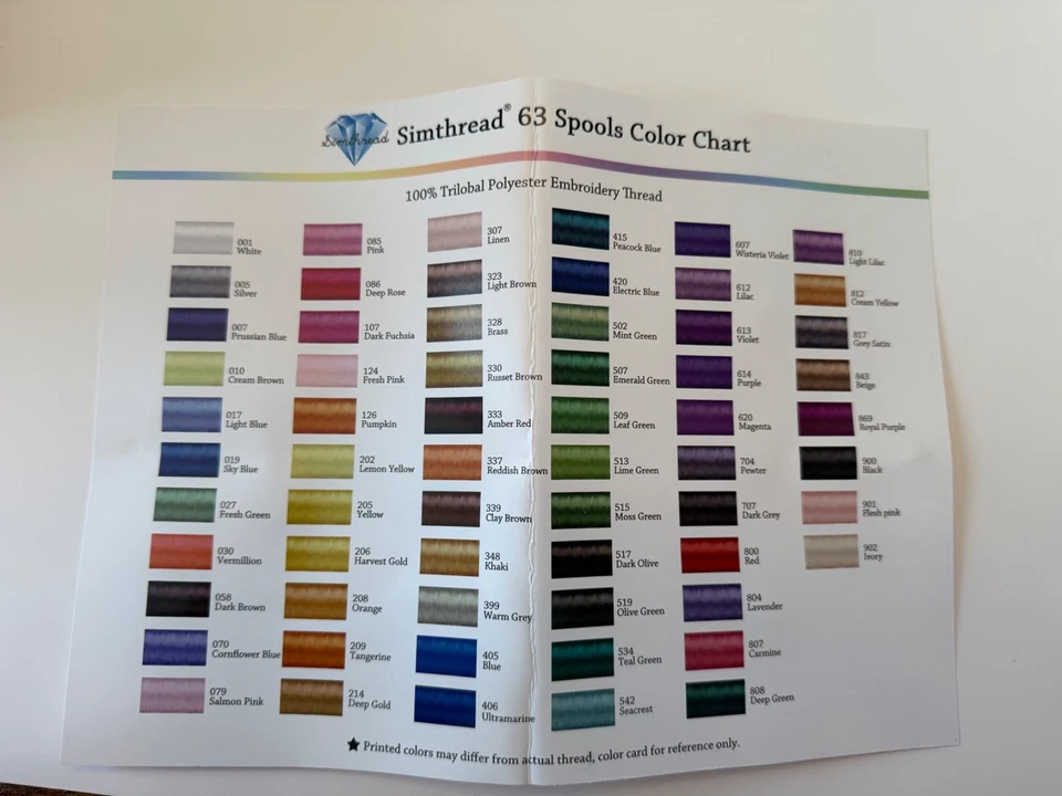 Simthread NEW 63 Color Embroidery Thread Kit with Organizer Box 100% Polyester - Image 1 of 3