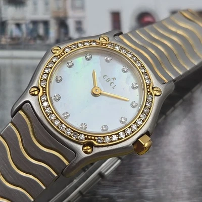 Authentic Vintage Ladies Ebel With Diamonds 18k Gold Bezel Quartz Classic & Chic - Image 1 of 4