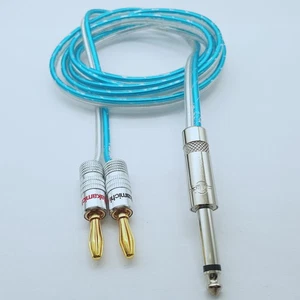 6.35mm 1/4" TS Mono Male to 4mm Banana Plug Audio Speaker amplifier cable 1~16FT - Picture 1 of 2
