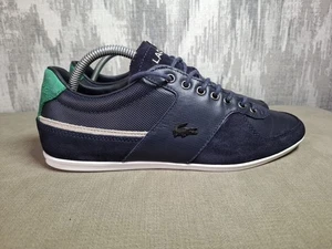 Mens Lacoste Taloire Suede/Leather Trainers Size UK 7 Navy VGC - Picture 1 of 12