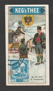 Tarjeta de té holandesa c1913 - barriles tee - banderas franqueo de moneda #46 - franqueo Austria - Imagen 1 de 2