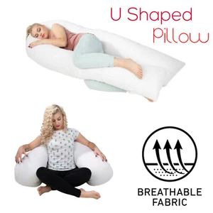 Almohada cómoda Big U de 12 pies espalda cuerpo completo para dormir embarazo soporte de maternidad. - Imagen 1 de 7