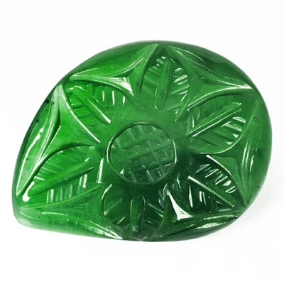 28,00 ct clássico 100% natural terra mente musgo verde serpentina flor escultura - Imagem 1 de 3