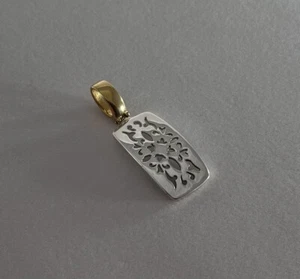 Premier Designs Jewelry - "Chic" Gold and Silver Plated Slide / Pendant - Picture 1 of 3