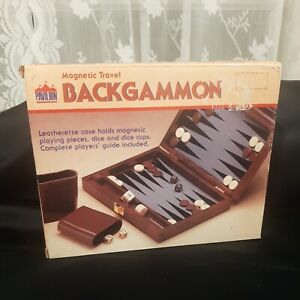 Vintage Pavilion Backgammon Magnetic TravelGame 1987 Preowned All Parts Included