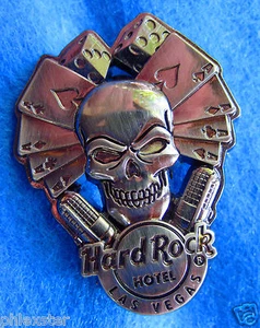 LAS VEGAS HOTEL ACES WILD POKER KING SILVER SKULL SERIES Hard Rock Cafe PIN LE - Bild 1 von 1