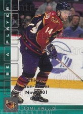 2001-02 BAP Memorabilia Chicago Sun Times Emerald #107 Tomi Kallio