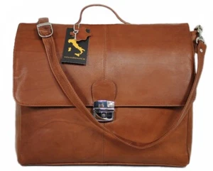 Aktentasche Herren Damen Leder Umhängetasche Messenger Schultertasche Business - Bild 1 von 6
