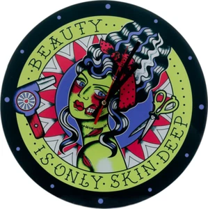Orologio da parete Beauty Skin Deep Frankengal pinup retrò salone zombie sourpuss #72014 - Foto 1 di 2